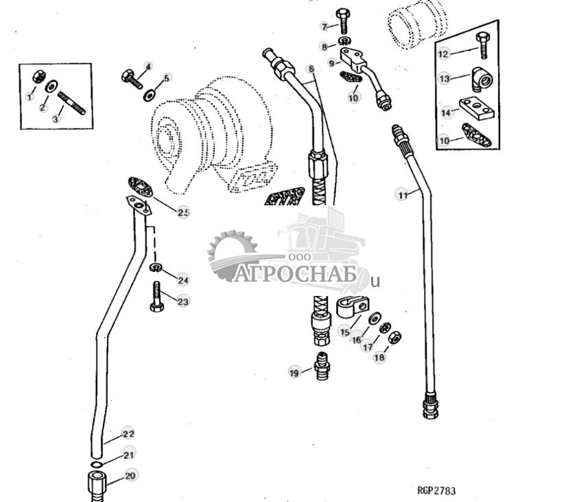 Turbocharger Oil Inlet And Return Lines 